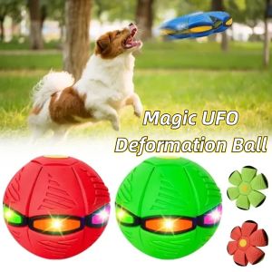 Elastic Flat Deformation Ball Outdoor Training Toys Magic Vent Ball Funny Flat Throw Toy Exploding Flying Saucer Deforming Ball