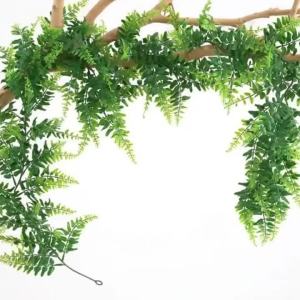 Kmitang | 175cm/68.9in Artificial Plants Vines Fake Haing Plants Plastic Fern Leaves Wall Foliage Tropical Fern Plants for Home Garden