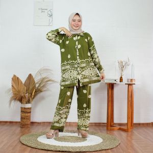 PROMO FREE ONGKIR One Set Setelan Rayon Arab Jowo Adem Jumbo - Baju tidur atas bawah terlaris 2023