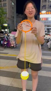Childrens luminous jumping ball bouncing ball foot ring swing foot ball childrens adult balance tr