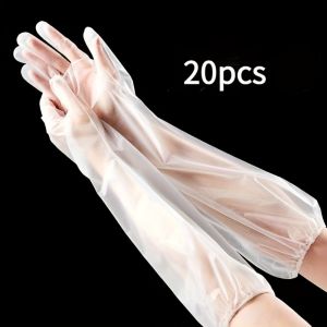 20pcs/set Extra Long Kitchen Cleaning Gloves Waterproof and Oil Resistant Durable and Comfortable Plastic Gloves Multipurpose