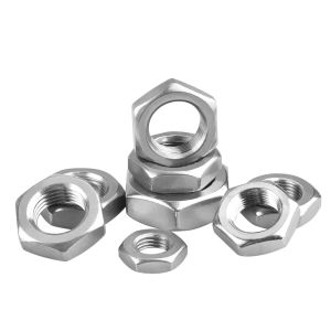 JINJUNTAI | 304 Stainless Steel Hex Thin Nuts