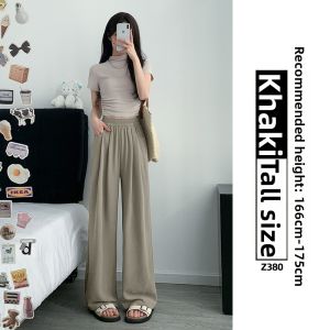 YAYANGREN | Pink Ice Silk Flare Wide Leg Comfortable Summer Pants