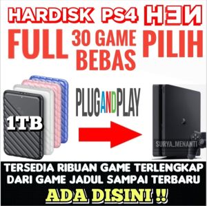 HDD/HARDISK EXTERNAL PS4 + DLC (BISA REQUES) HARDDISK GAME EKSTERNAL 1TB PLAYSTATION 4 GAMES BEBAS PILIH