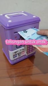 Kuromi Celengan Smart Celengan Fingerprint Safe Gesek Celengan musik dan lampu Viral