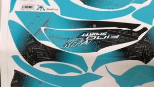 Desain Striping Kendaraan: Sticker Striping Variasi Fino FI Motif Warna Hijau Tosca