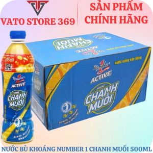 Nước uống vận động NUMBER 1 chanh muối chai 455ml