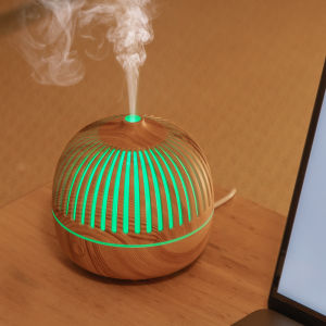 Wood Grain Aroma Diffuser Ultrasonic Humidifier Ancient Charm Essential Oil Fragrance Machine for Bedroom Household