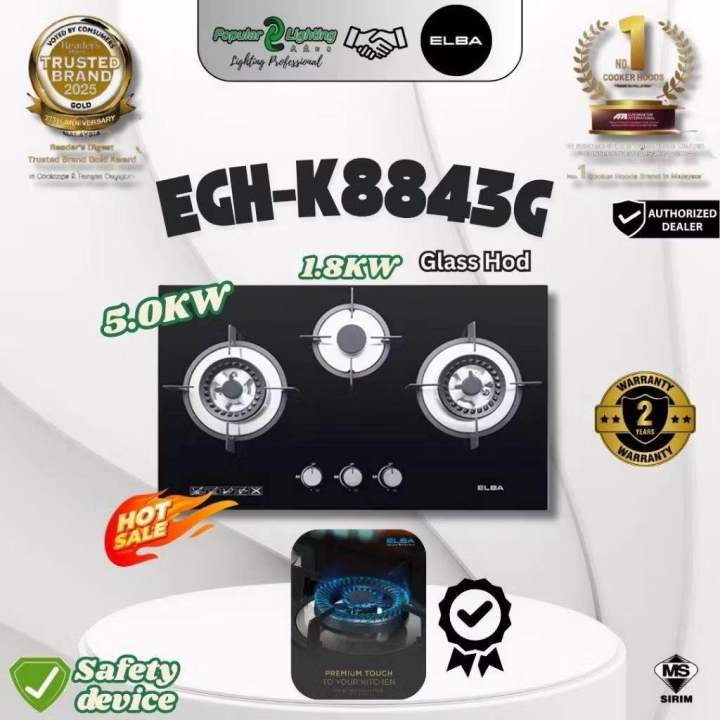 ELBA%20Dapur%20Gas%20Stove%20EGH-K8842G(BK)/8843G(BK)/8742G(BK)%20Glass%20Stove%20Kitchen%20Hob%20Stove%20Kitchen%20Appliances%20Dapur%20Hob%20Masak%20-%20Image%202
