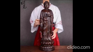 Wooden Carving Ornament (Ebony) Sakyamuni Buddha Leading (Selected)