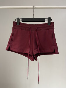 American Style Spicy Girl Retro Low Waist Drawstring Wide Leg Short Pants Women Summer Street Casual Slimming Cotton Trousers