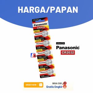 BATRE BATERAI KANCING LITHIUM PANASONIC CR2032 / BATERAI KOIN PANASONIC CR2032 / BATERAI JAM / BATERAI CMOS KALKULATOR ORIGINAL