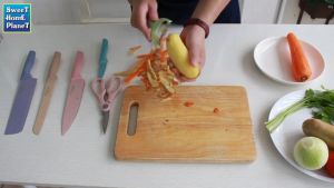 Corrugated Kitchen Knife Set 6 Pieces Of Color Stainless Steel Knives Forging Family Pisau Dapur