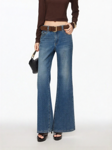 Vero Moda | Quần Jeans Xòe Phong Cách Retro Bằng Cotton