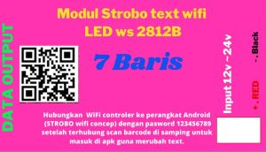 modul Strobo text WiFi LED ws2812b 7baris