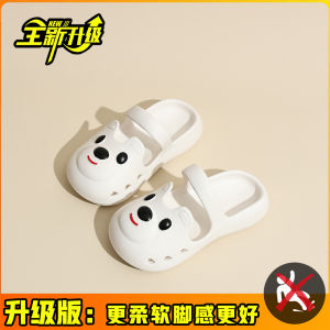 รองเท้าแตะแบบสวมหัวสำหรับใส่ในบ้านและกลางแจ้งสำหรับผู้หญิงในช่วงฤดูร้อน สไตล์น่ารักของหมี รองเท้าสำหรับทำงานแบบสวมข้างเดียว เหมาะกับการใช้งานในออฟฟิศ