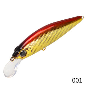 Hunthouse Minnow Rigge Flat Fishing Lure 75mm 8.5g Slow Sinking Wobbler Artificial Hard Bait For Bass Fishing Tackle LW441