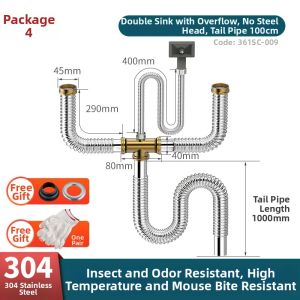 Stainless Steel New Kitchen and Laundry Drain Pipe Fittings