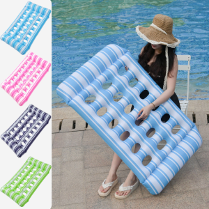 [Returns within 7 days] Inflatable Water Sleeping Bed Portable Floating Lounger Air Mattress Swimming Pool Air Mattress for Swimming Pool Party