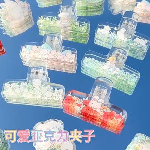 🇲🇾[Malaysia]Ready Stock Cute Girl Cute Rabbit Book Clip School Office Stationery Student Journal Clip Book Clip 1 Pcs 可爱手帐夹子亚克力夹子手账夹书签夹子手账手杖夹书夹手