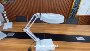 Kính lúp để bàn có độ phóng đại 10X model LT - 86C 10X có đèn LED thấu kính phổ thông