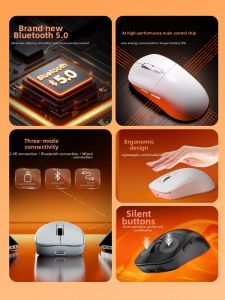 Phụ Kiện Máy Tính Wireless Three Mode Mice Bluetooth Wired Lightweight Esports Game Office Desktop Laptop Silent 3812