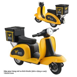 CLToys | Mô Hình Xe Giao Hàng Kim Loại Có Âm Thanh và Ánh Sáng 1/32
