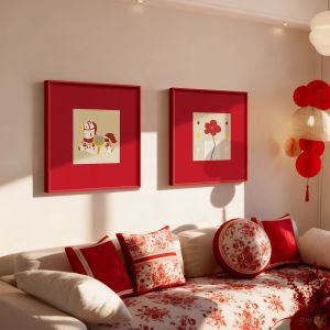 BAOGEYU | Lucky Red New Year Decorative Wall Art