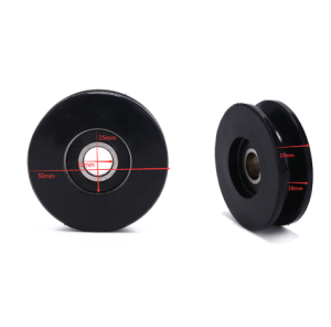 SHPYHT 1 chiếc bánh xe ròng rọc Vòng bi màu đen 50mm bộ phận thiết bị tập thể hình cáp Bộ dụng cụ tập gym chống mòn