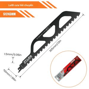 Lưỡi Cưa Chuyển Động Qua Lại Bằng Thép Cacbua 945/12 Inch Lưỡi Cưa Kiếm Sắc Bén Dành Cho Các Đội Cải Tạo S1243HM/S1543HM 2023