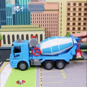 【Ready Stock】Childrens mixer truck toy boy cement mixer simulation drop-resistant tanker toy car concrete engineering vehicle