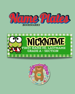 School Name Tag Name Plate - 7x2.5 inches - Laminated or PVC - Gift - Free ID Lace