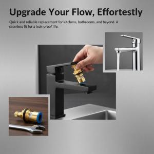 Ceramic Disc Tap Valves Brass Universal Replacement Leakproof Inner Faucet Valve Core for Home Bathroom Kitchen Sink Repair Use