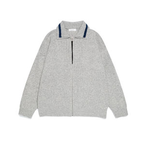 Tagkita | Relaxed Style Double Collar Knit Cardigan