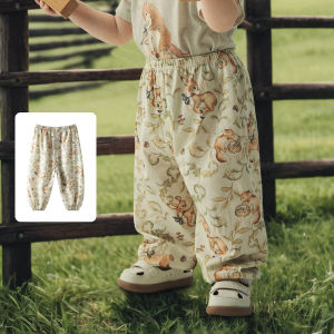 Aqpa Baby Cotton Lantern Pants Mosquito Proof Summer New Style Childrens Clothing Toddler Boys Girls Long Pants Soft Fabric