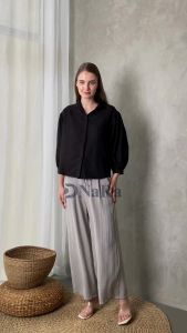 DNaRa - Elsa Blouse Wanita Lengan Balon 7/8 Baju Atasan Remaja Wanita Muslim Korean Style