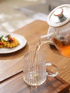New all-glass constant-temperature health kettle for home and office use small flower teapot for stewing.