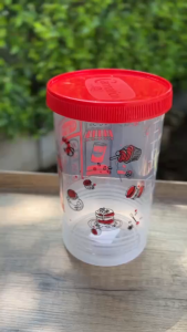 (เซท 6 ใบ)โหลพลาสติกฝาเกลียวคาร์เนชั่น 1600ml สูง 20cm ปากกว้าง 13 cm