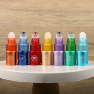 Thickened Glass Essential Oil Roller Bottle Engraved Colorful Frosted Body Laser Carving Cap for Personal Hygiene And Cleaning