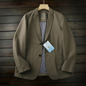 Italian Luxury Breathable Mens Casual Suit Jacket Waterproof Autumn Commuting Leisure Style Standard Fit Fashion Urban Wear