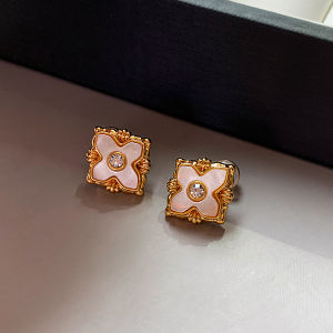 CAFFTI | Natural White Mother-of-Pearl with Zircon Earrings