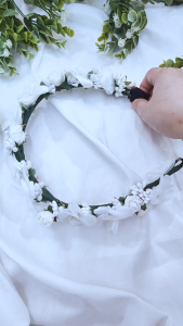 Ready Stock SG - Handmade Bohemian Fairy Light Flower Crown -Camellia Boho Flower Crown