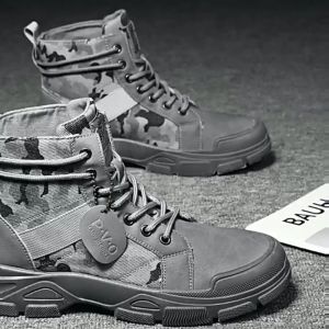 Fashion mens boots outdoor high-top vintage camouflage british martin boots platform desert mens shoes