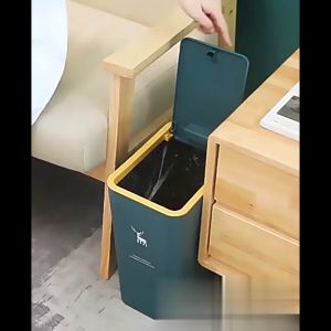 SK-C958 Tempat Sampah Plastik Serbaguna dengan Klik Otomatis / Tempat Sampah Persegi Dapur Import