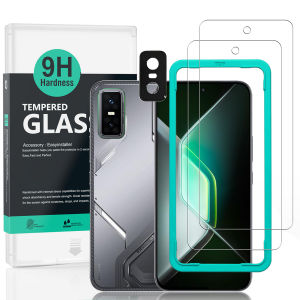 สำหรับ Infinix GT 30โปรจอปกป้อง (แพ็คละ2ชิ้น) พร้อมอุปกรณ์ป้องกันเลนส์โลหะฟิล์มด้านหลังคาร์บอนไฟเบอร์1ชิ้นชุดติดตั้งง่าย