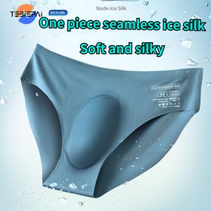 3-pack Ice Silk Mens Triangle Pants Traceless Triangle Pants Mens Cool and Breathable Mid Waist One piece Triangle Underwear Mens High Quality Shorts Fashion Mens Clothing