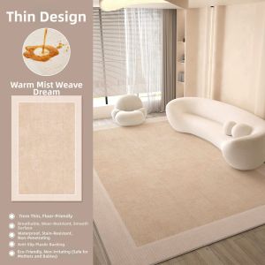 JINGZHIQIN | Cream Style Luxury Waterproof Washable Rug