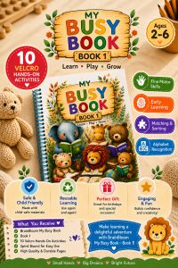 My First Busy Book | 10 Reusable Velcro Activities | Hands-On Learning | Age 3-6