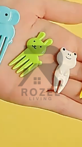 ROZEL Garpu Bento Food Garpu Karakter Anak Tusukan Buah Food Pick Lucu Set isi 10 Pcs