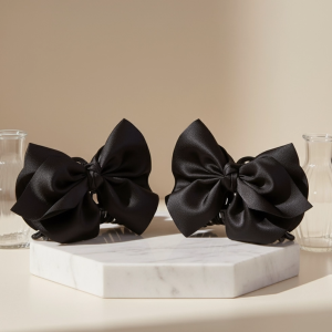 กิ๊บหนีบผมโบว์ผ้าซาตินใหญ่ กิ๊บสไตล์เกาหลีหรูหรา